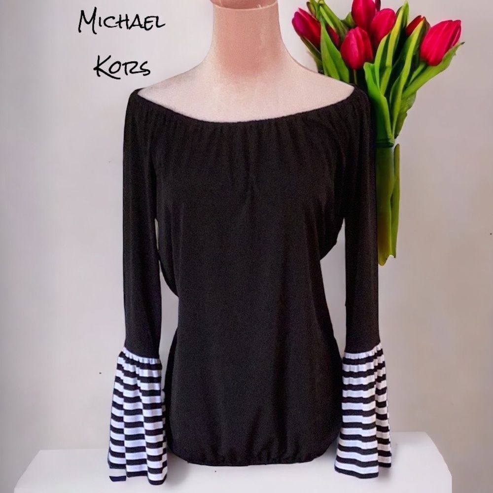 MICHAEL KORS OFF THE SHOULDER TOP BLOUSE SMALL